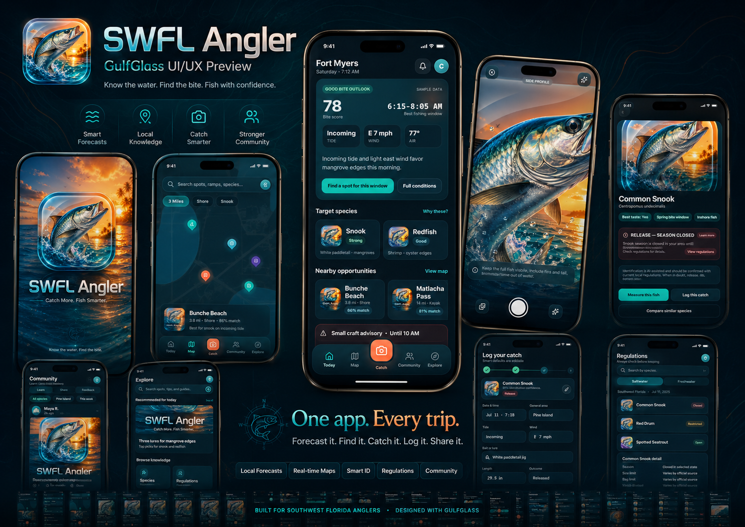 SWFL Angler interface direction shown as part of APPFORGE Labs.